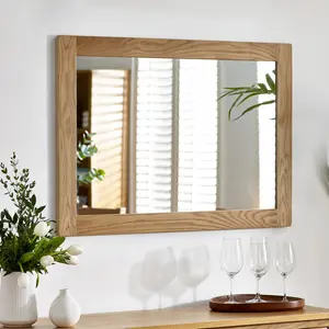 Cusson Wood Rectangle Wall Mirror