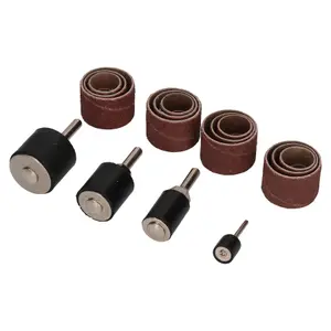 20pc Sanding Grinding Drum Set 13mm - 32mm Drums 16 x Belts 80 and 120 Grit