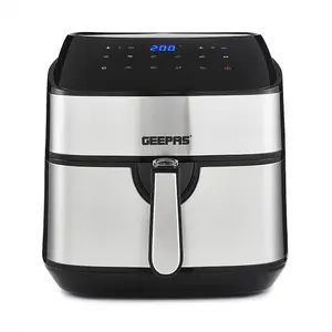 Geepas  Digital Air Fryer 7.5L Vortex Technology  10-in-1 Convection Air Fryer with LED Touchscreen, 60 Min Timer- 1800W