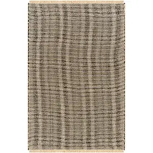 PAVI Becki Owens x Surya Solid and Border Boho Jute Area Rug 160 x 213 cm