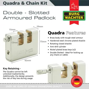 1.5M HEAVY DUTY CHAIN AND HEAVY DUTY PADLOCK