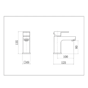 Flode Bolmen Mono Basin Mixer Tap Chrome