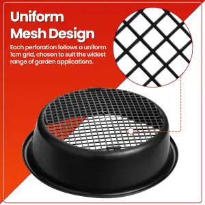 Hardys Large Plastic Garden Sieve - Gardening Riddle Stone and Soil Sifter, Compost Filter, BPA Free, 10mm Holes - 35cm Diameter