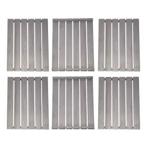 Pack of 6 Grey Washed Back Panels Only For SA BINS Triple Bin Storage