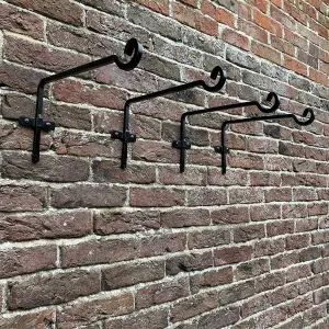 Metal Square Hanging Basket Brackets (29cm) Set of 4