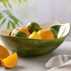 World Foods Lime Oval Bowl 28cm