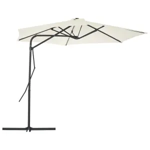 Berkfield Outdoor Parasol with Steel Pole 300 cm Sand