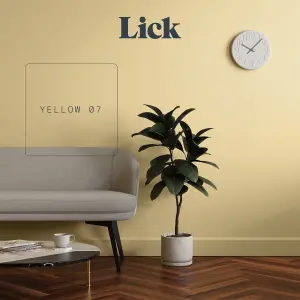 Lick Yellow 07 Matt Emulsion paint, 2.5L