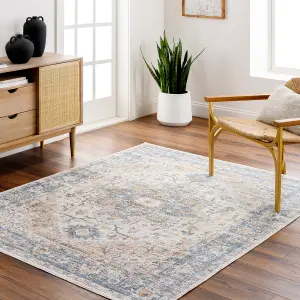 RIVER Machine Washable Vintage Area Rug 200 x 275 cm