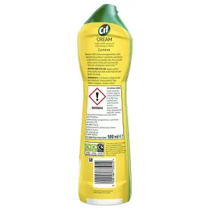 Cif Cream Cleaner Lemon 500 ml (Pack of 6)