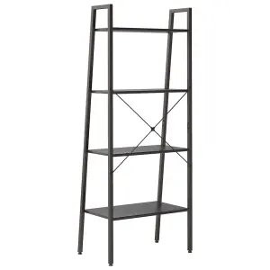 Berkfield 4-Tier Standing Shelf Black 56x35x140 cm