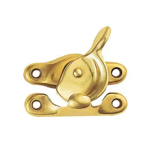 Fitch Pattern Sash Window Fastener 49mm Fixing Centres Polished Brass