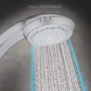 Mira Response Chrome effect 4-spray pattern Shower head, 230mm