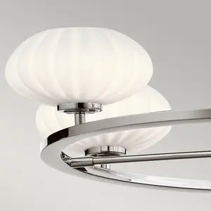 Luminosa Kichler Pim Globe Pendant Ceiling Light Polished Chrome, 3000K, IP44