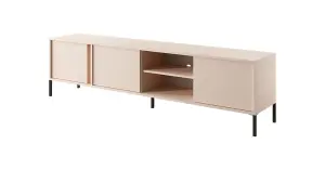 Chic Beige Dast TV Cabinet - Modern Entertainment Centre with Storage H540mm W2030mm D400mm