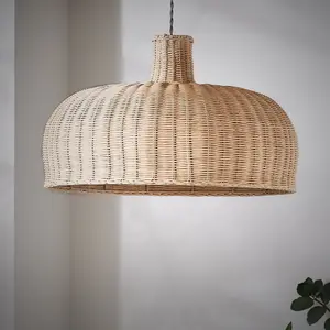 Natural Rattan Easy Fit Shade Home Décor Pendant Light Shade Fitting