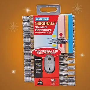 Plasplugs Original Plasterboard Fixings (Pack of 50) - XMS24PLUG5