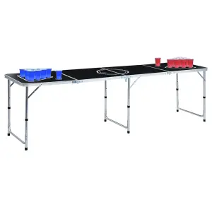 Folding Pong Table with Cups and Balls Flexible and height adjustable 240 cm