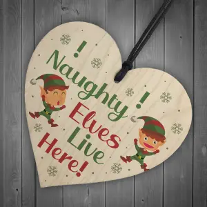 Funny Christmas Decoration ELF Sign Elf Accessories Daughter Son Xmas Gift