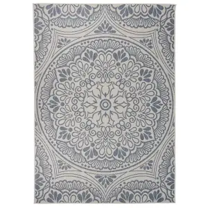 Berkfield Outdoor Flatweave Rug 120x170 cm Blue Pattern