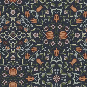 Galerie Hidden Treasures Black Floral No 1 Holland Park Wallpaper Roll