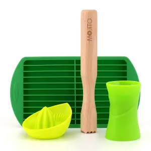 Bar Amigos Mojito Kit Cocktail Making Set Includes Citrus Juicer Jigger Muddler Ice Mould