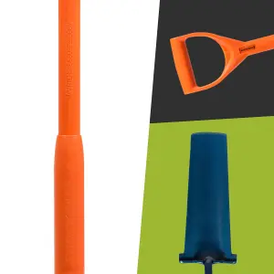 Pegdev - PDL - Shocksafe Insulated Newcastle Drainer Grafter Spade 16" BS8020 Treaded Shovel for Trenches Channels and Post Holes