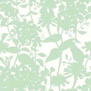 Hoopla Walls Summer Silhouette Mint Smooth Matt Wallpaper