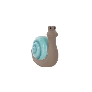 Terrastyle Grey, Blue Resin Snail Garden ornament (H)21cm