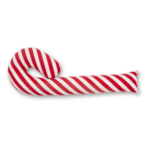 Catherine Lansfield Candy Cane Shaped Door Draught Excluder White / Red