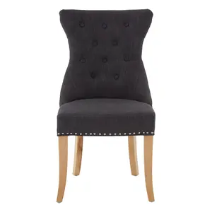 Interiors by Premier Regents Park Grey Linen Dining Chair