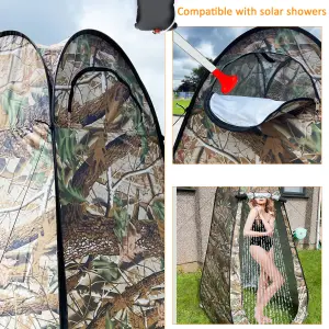 Pop-Up Privacy Tent Portable Outdoor Camping Shower Toilet Changing Room Hiking, Camouflage