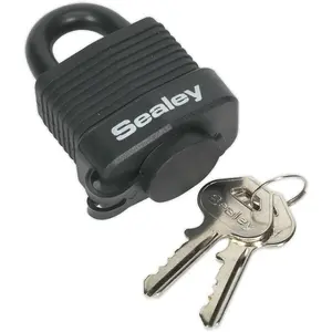 Durable 45mm Weatherproof Outdoor Padlock with Hardened Shackle and Two Keys