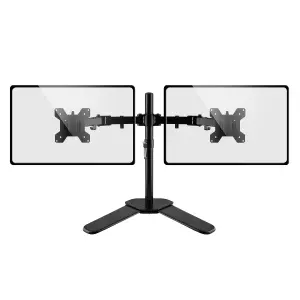 Dihl Double Dual Display Computer Monitor Arm Mount Desk Stand 13" - 27"