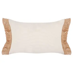 Set of 2 Cushions BOATH 30 x 50 cm Solid Beige