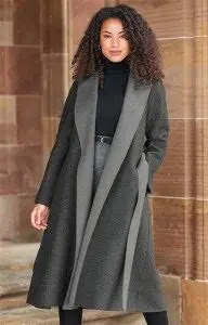 House Of Bruar Ladies Wool Rich Tie Coat