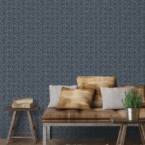 Galerie Atmosphere Blue grey Hextex Smooth Wallpaper