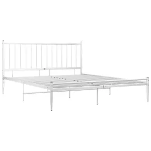 Berkfield Bed Frame White Metal 200x200 cm