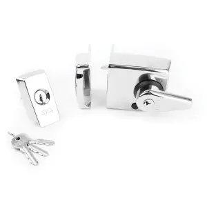 Dart Traditional Front Door Furniture & Lock Kit - Polished Chrome