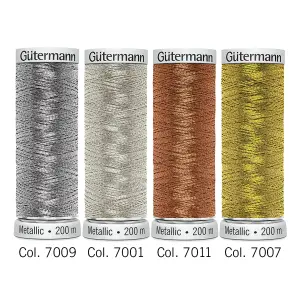 T/SET METALLIC 200M - Thread Set: Metallic: 4 x 200m - Gutermann