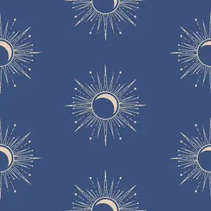 Bobbi Beck eco friendly Blue boho sun Wallpaper