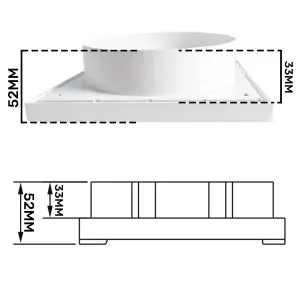 White Air Vent Grille/Duct Covers with Fly Screen/Anti-Insect Mesh,no Screws Visible-Separate Backplate (150mm x 150mm round)