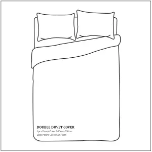 Neel Blue Double Duvet Cover & 2 Matching Pillow Cases - Sky Blue