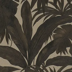 Versace Giungla Palm Leaves Wallpaper - Black and Gold - 96240-1 - 10m x 70cm