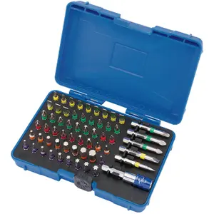 Draper Coloured Screwdriver Bit Set 60 piece 82405