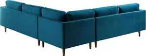 Henrietta 5+Seater Corner Sofa, Teal Velvet - Daals - Sofas