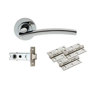 Tavira Latch Door Handle (Set of 2) Polished Chrome