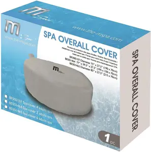 Mspa 2 Person Hot Tub Cover Cap Outdoor Garden Patio Furniture Swimming Spa Safety Protector, 195x100x70Cm