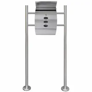 120cm x 50cm Stainless Steel Post Mounted Letter Box