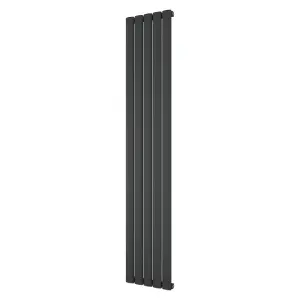 Agadon Berlin Aluminium Designer Radiator 1800 x 345 mm Textured Anthracite - 2782 BTU - 10 Years Guarantee